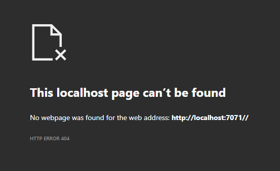 HTTP 404 not found exception